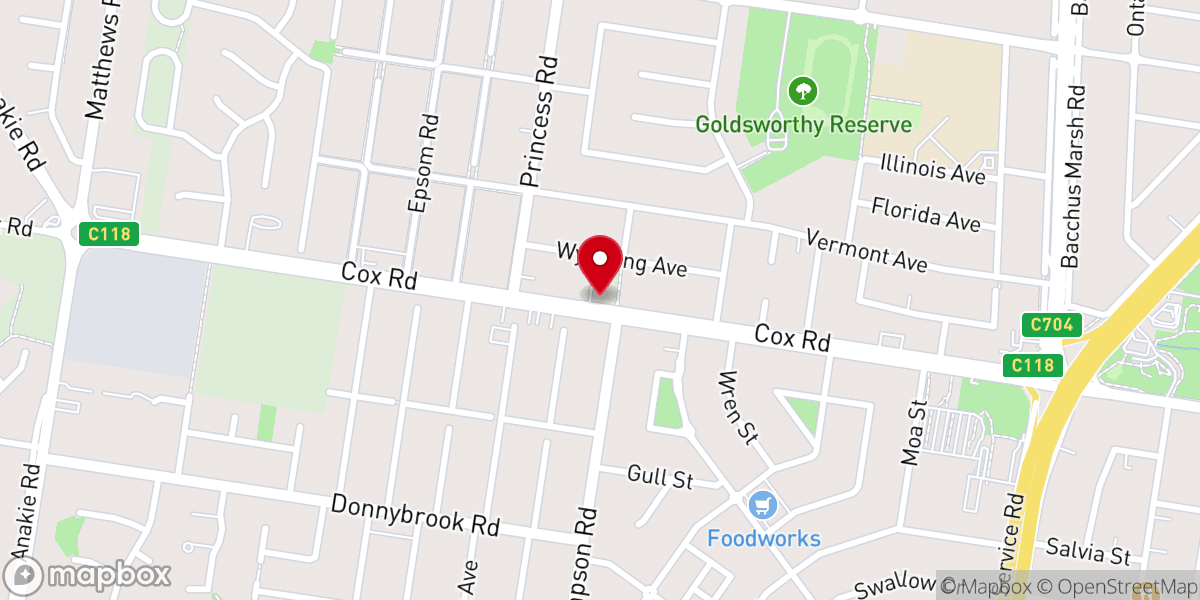 Map showing location of The Salvation Army Northside Church and Community Centre