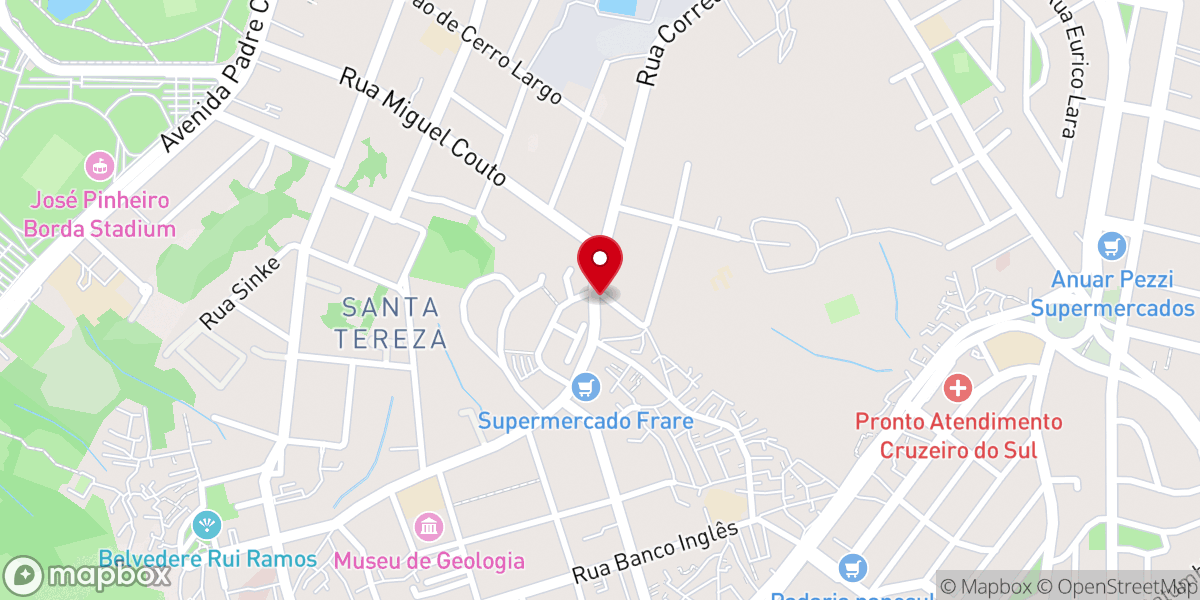 Map showing location of Capela Nossa Senhora do Brasil