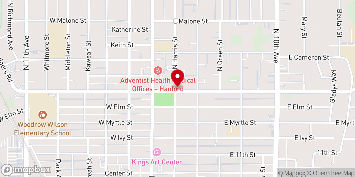 Map showing location of St. Brigid Catholic Church Office