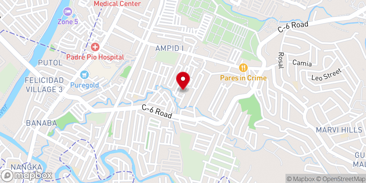 Map showing location of San Jose Parish