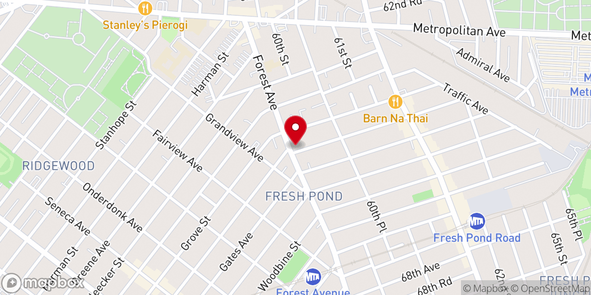 Map showing location of First Romanian Baptist Church