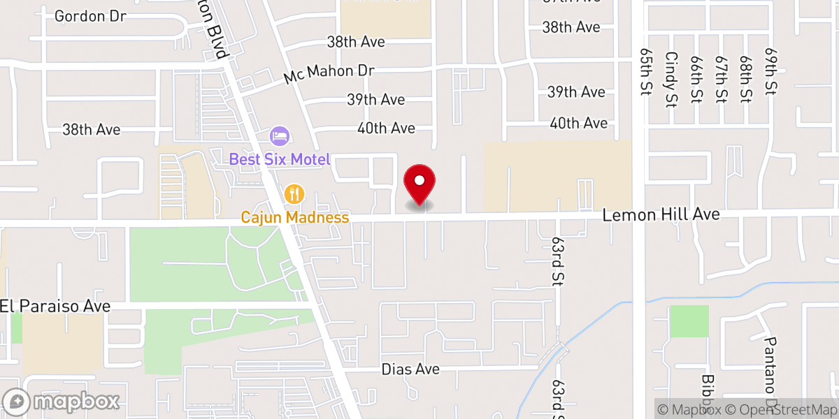 Map showing location of Iglesia Vision