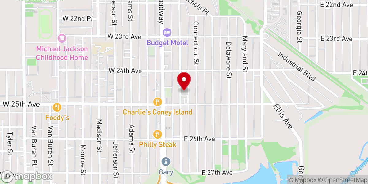 Map showing location of St John Baptist Church