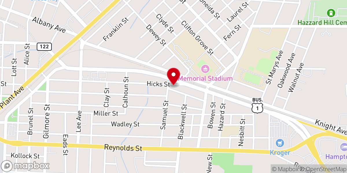 Map showing location of King Solomon Methodist Episcopal Church