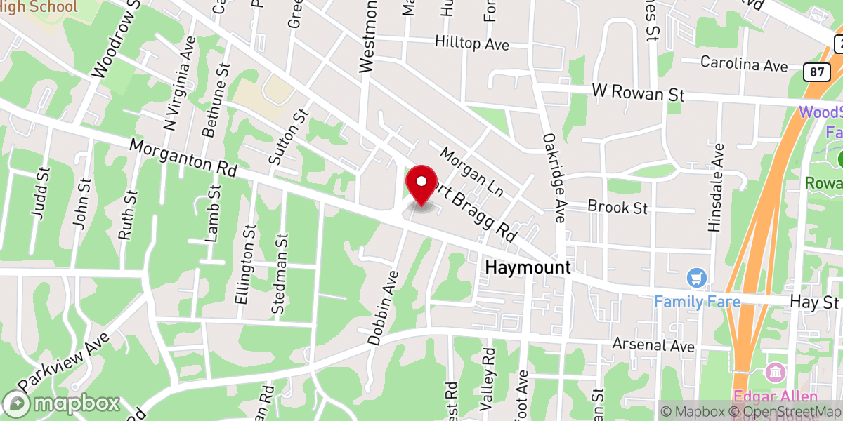 Map showing location of St. James Lutheran Church