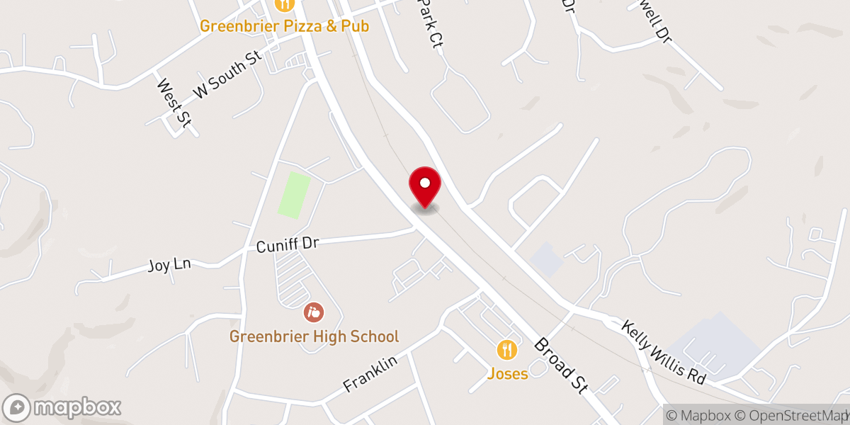 Map showing location of Organic Community Church