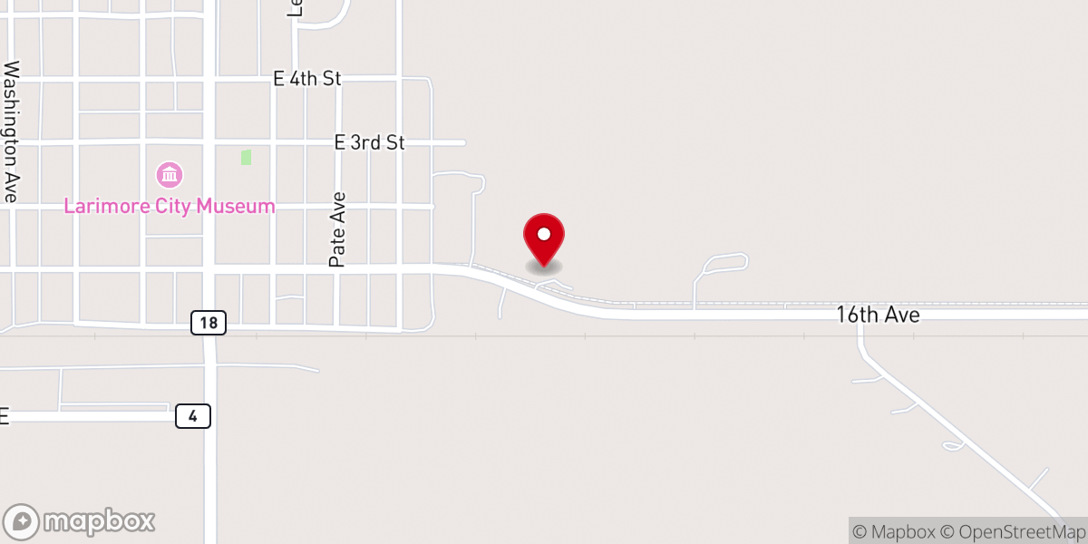Map showing location of Harvest Baptist Church