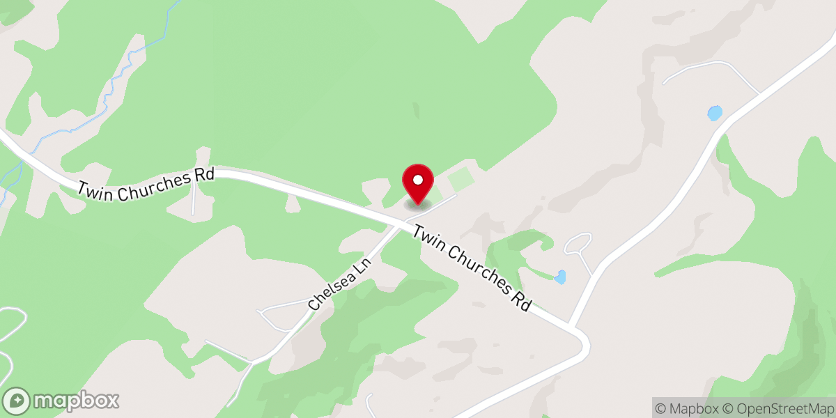 Map showing location of Mount Beulah Church