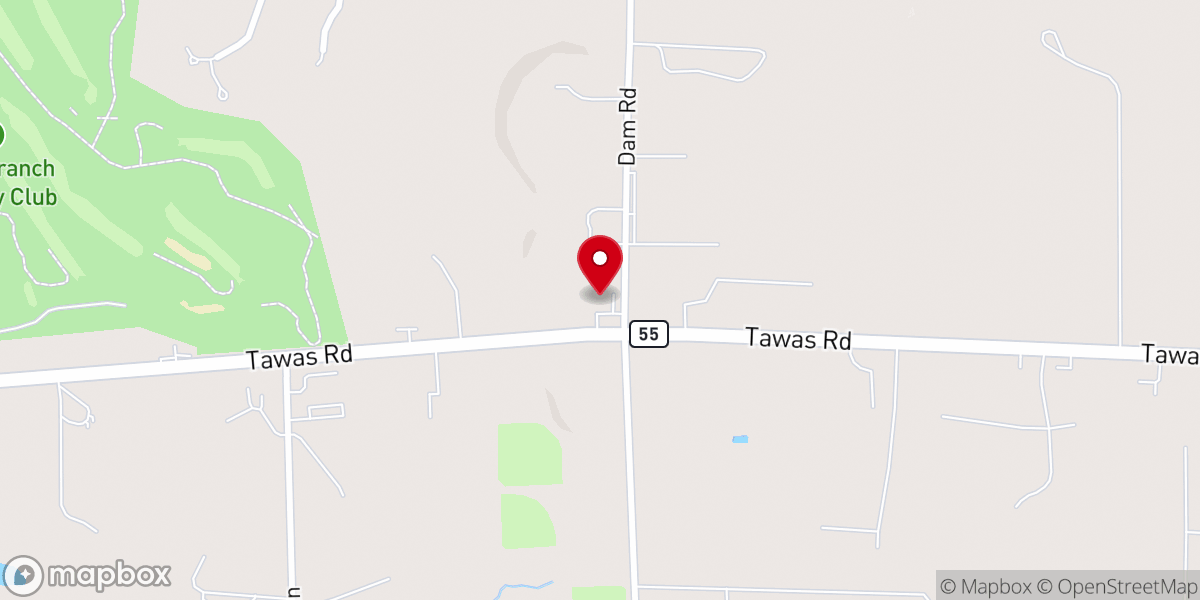 Map showing location of West Branch Seventh-day Adventist Church