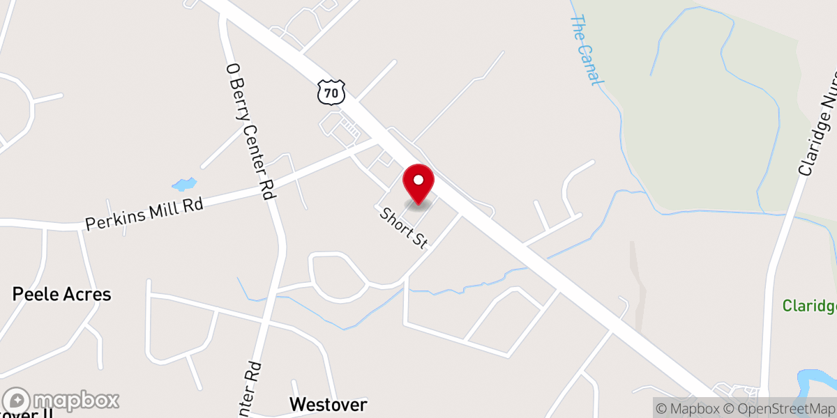 Map showing location of Westwood Church