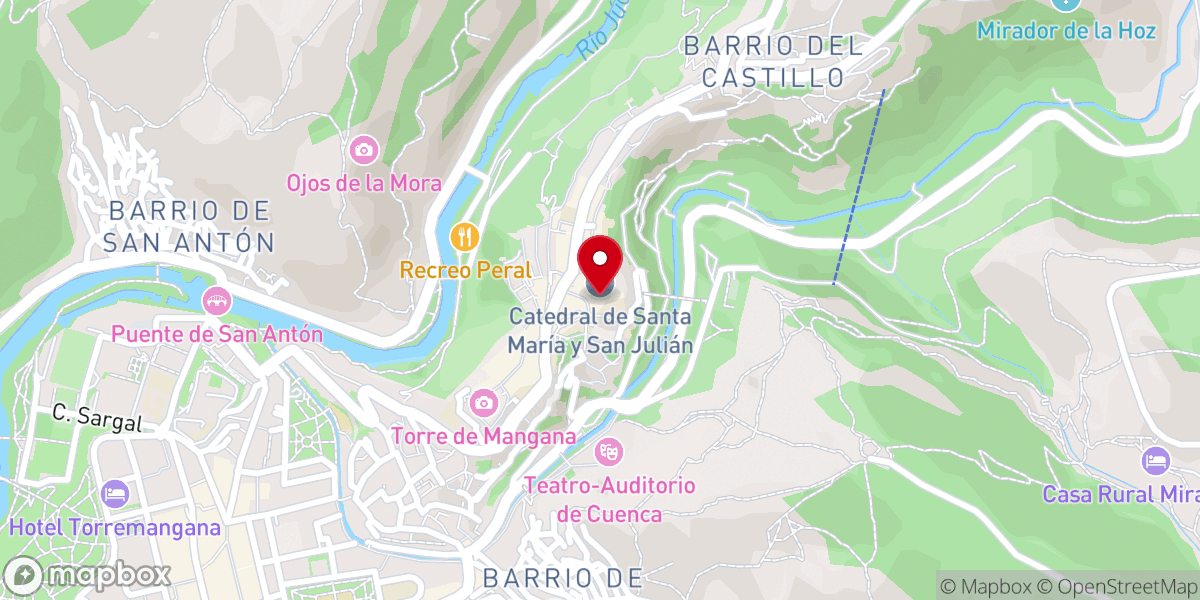Map showing location of Palacio Episcopal - Obispado de Cuenca