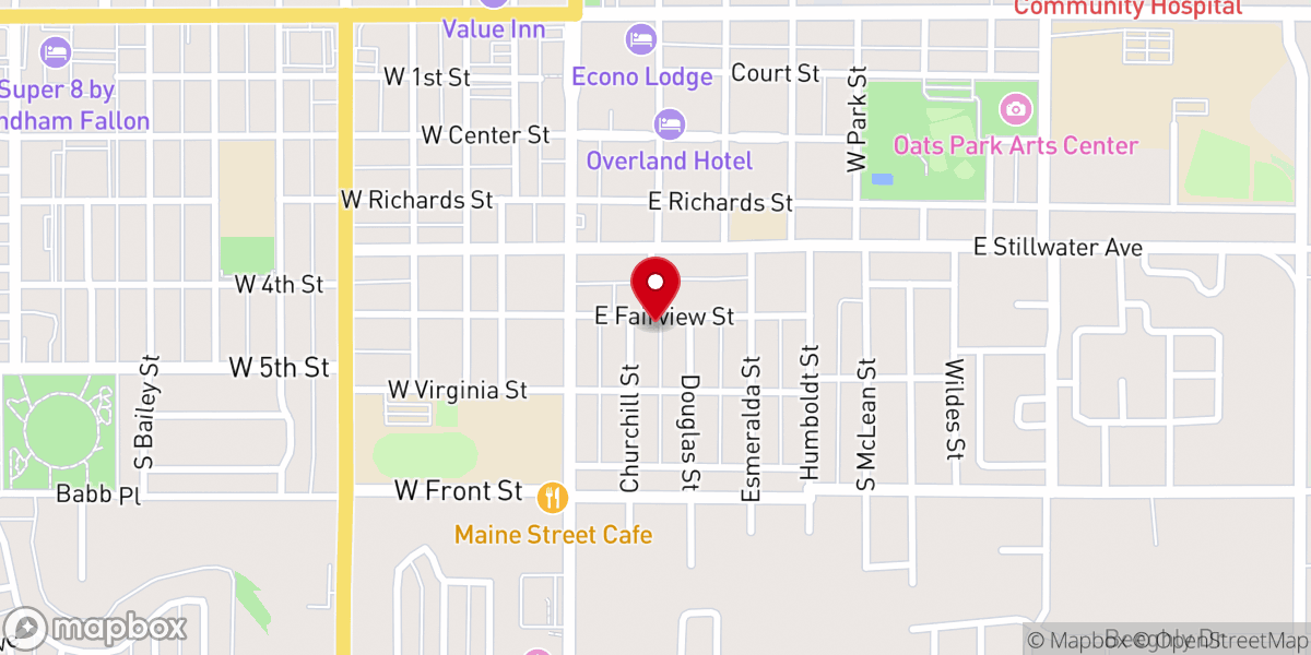 Map showing location of Holy Trinity Episcopal Church