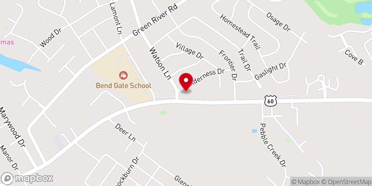 Map showing location of Chapel Hill Church