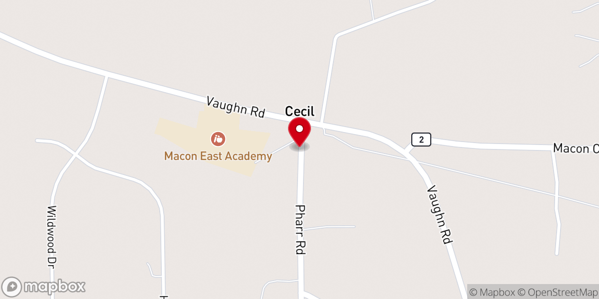 Map showing location of Brewer Memorial Church