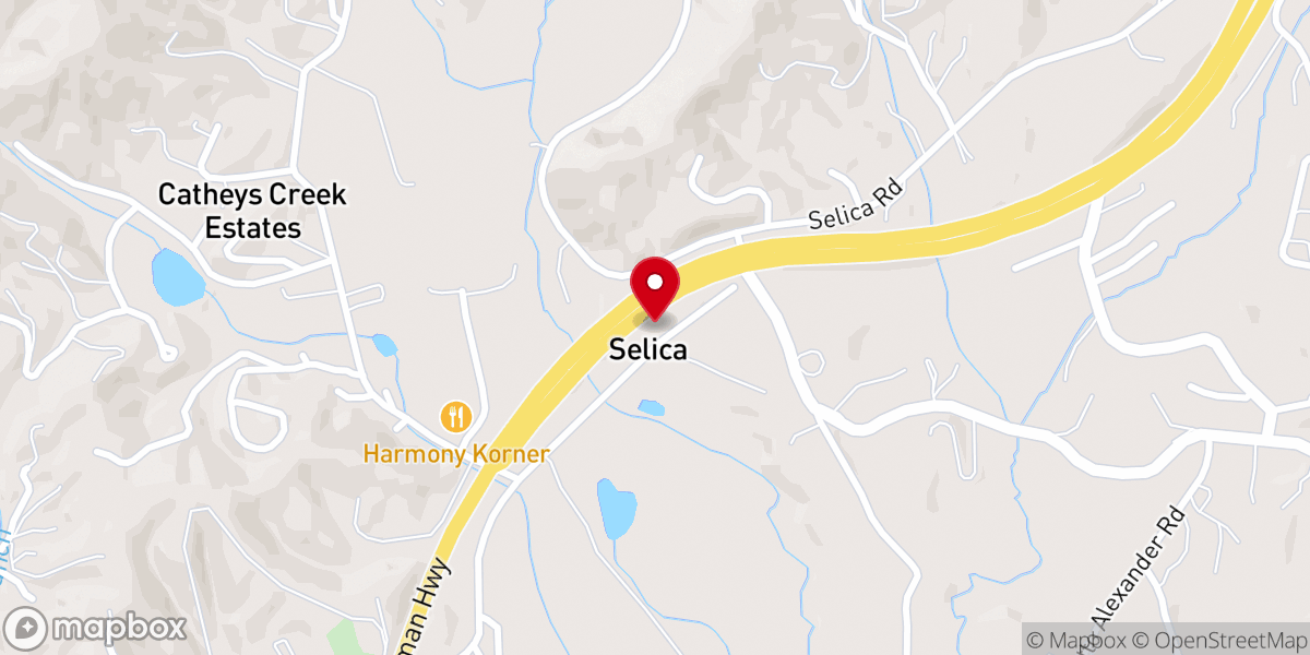Map showing location of Seven Maples