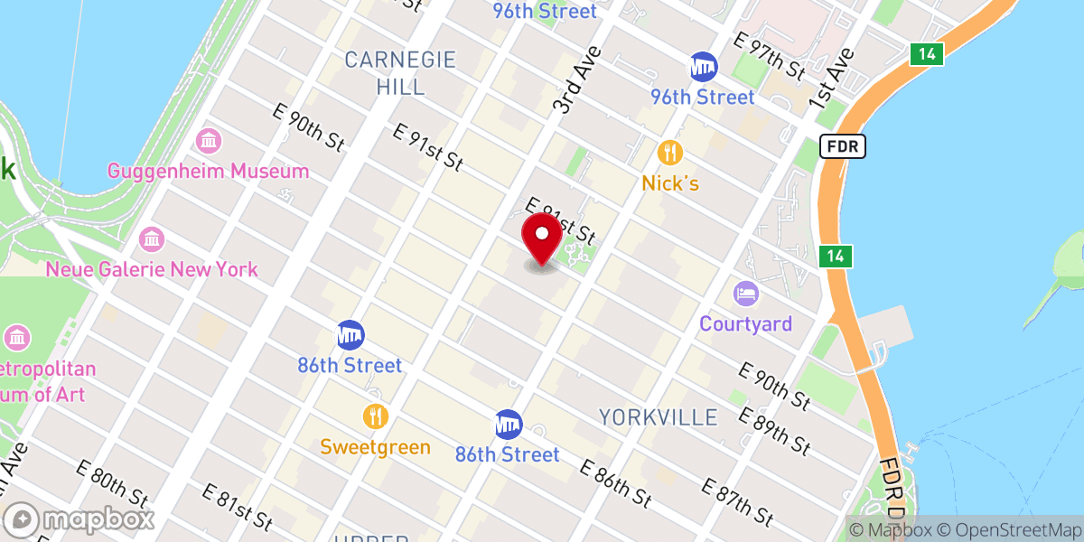 Map showing location of Our Lady of Good Counsel Church