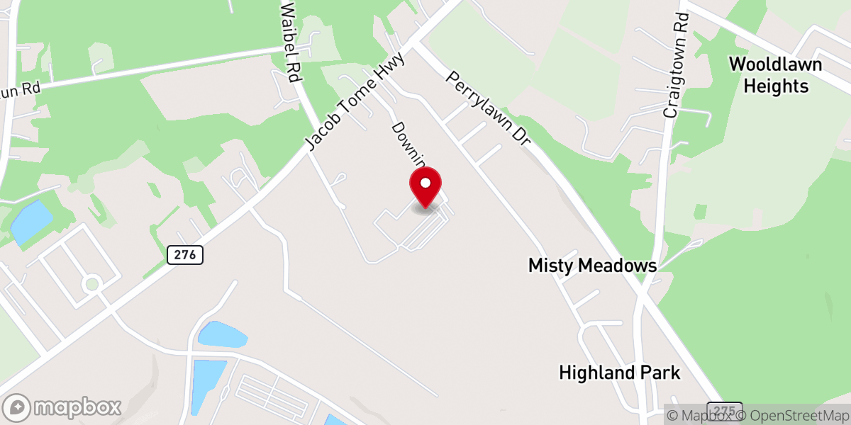 Map showing location of Pleasant View Baptist Church