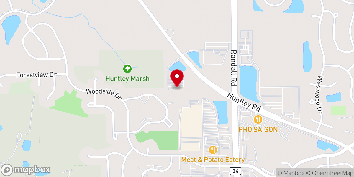 Map showing location of Fox Valley Church