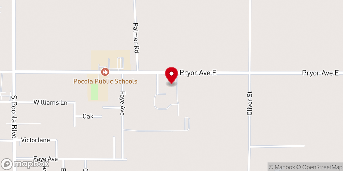 Map showing location of Trinity Baptist Church