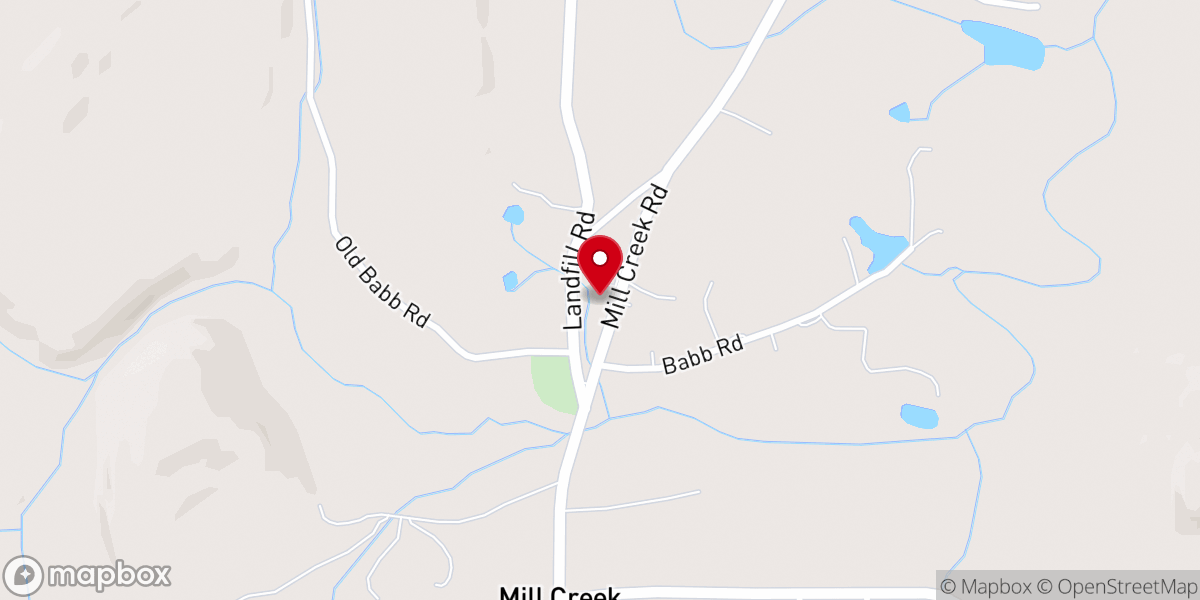Map showing location of Rolling Hills Church