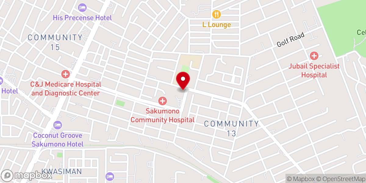 Map showing location of Corpus Christi Catholic Church