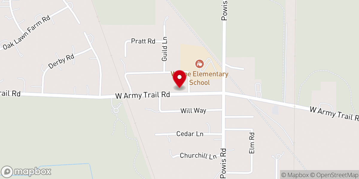 Map showing location of Little Home Church By Wayside