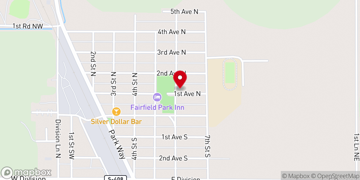 Map showing location of United Church of Christ