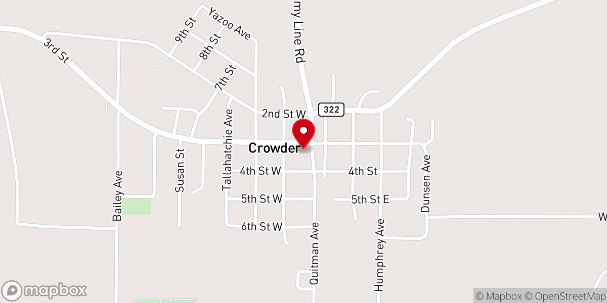 Map showing location of Blue Lake Church
