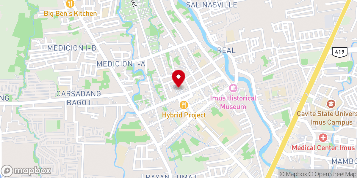 Map showing location of Diocesan Shrine and Cathedral Parish of Our Lady of the Pillar (Imus Cathedral)