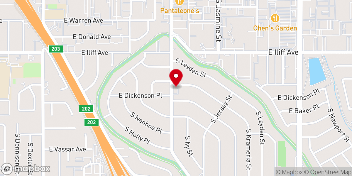 Map showing location of Holly Hills Bible Church