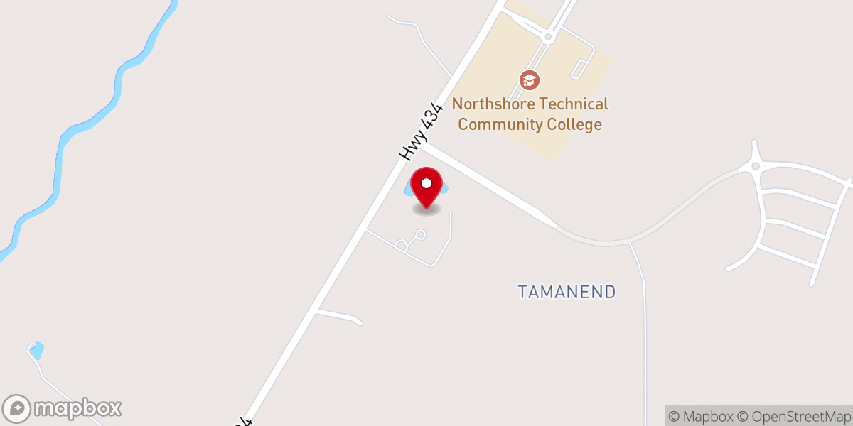 Map showing location of St. Tammany Parish Coroner's Office