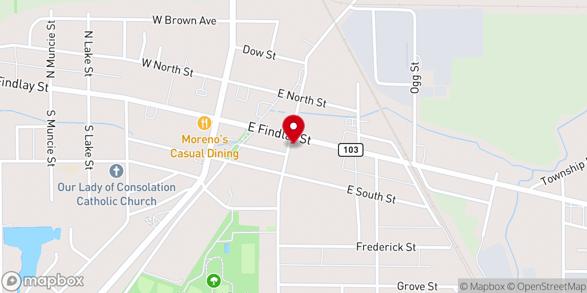 Map showing location of Grace United Methodist Church