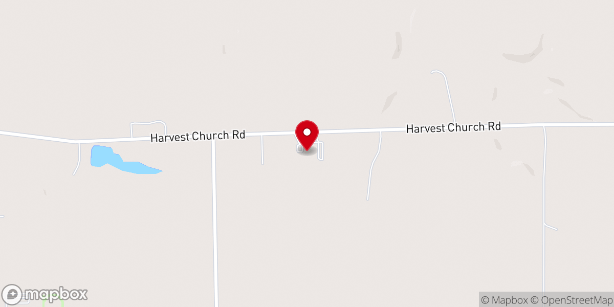 Map showing location of Harvest Community Church