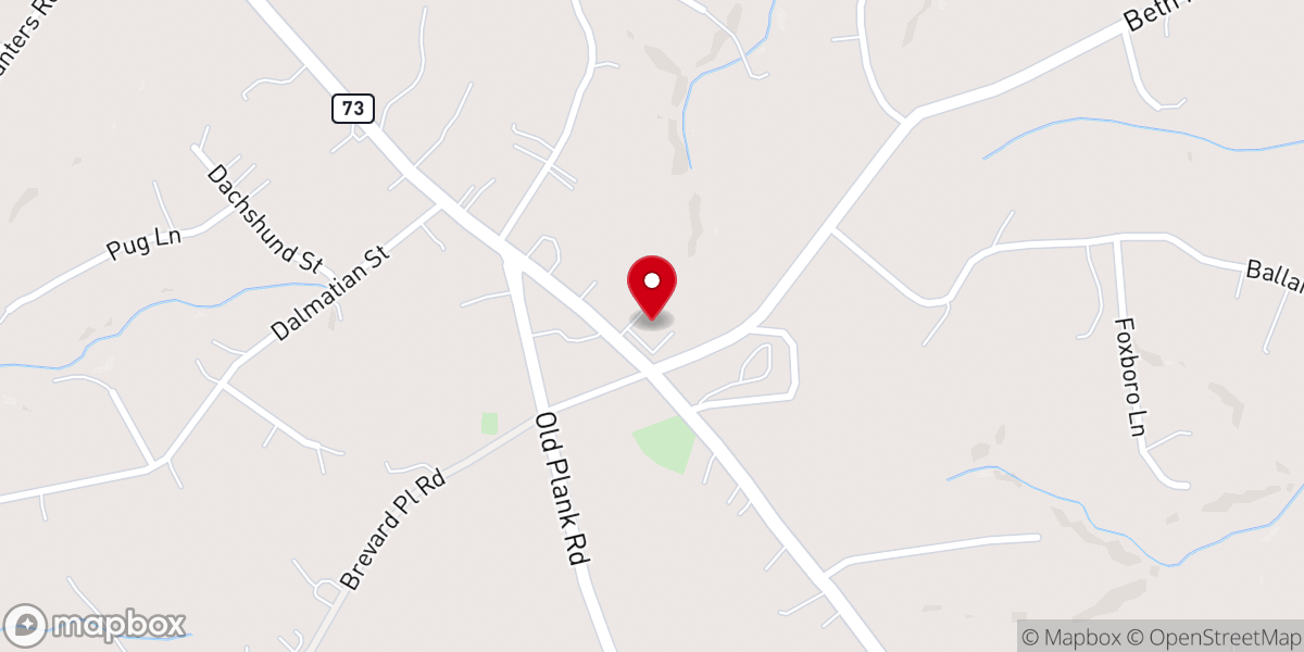 Map showing location of Tucker's Grove Family Life Center