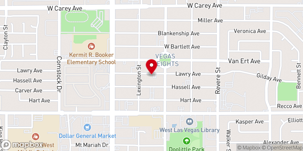 Map showing location of New Light Baptist Church