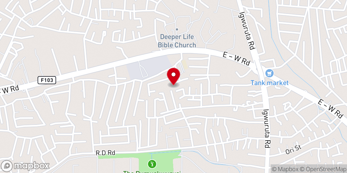 Map showing location of Rccg Omega Chapel