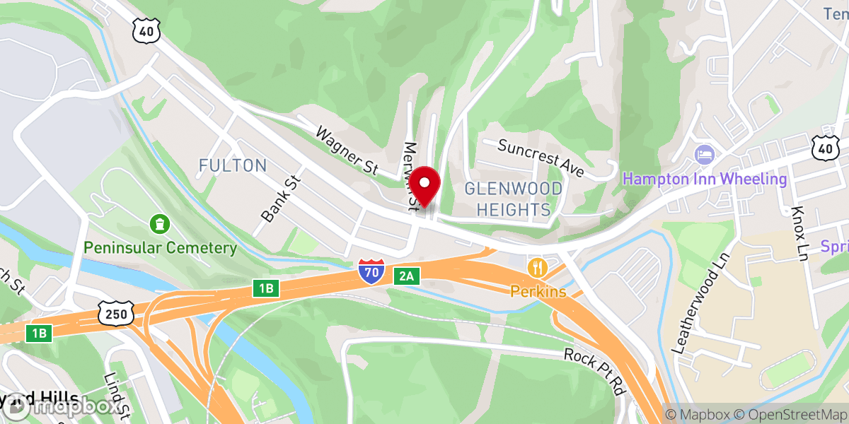 Map showing location of New Life AG - Wheeling