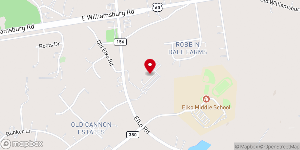 Map showing location of New Bridge Baptist Church