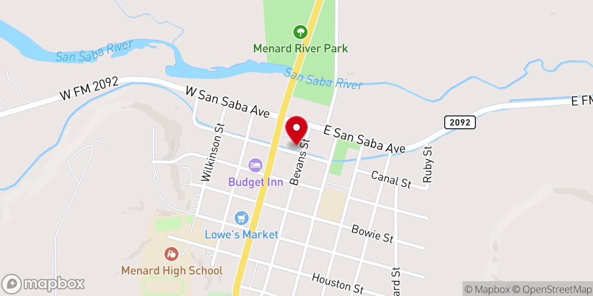 Map showing location of Historic Sacred Heart Catholic Church