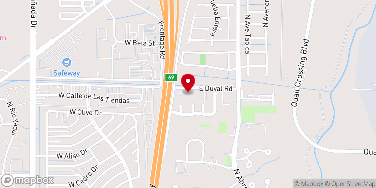Map showing location of Santa Cruz Valley United Methodist Church
