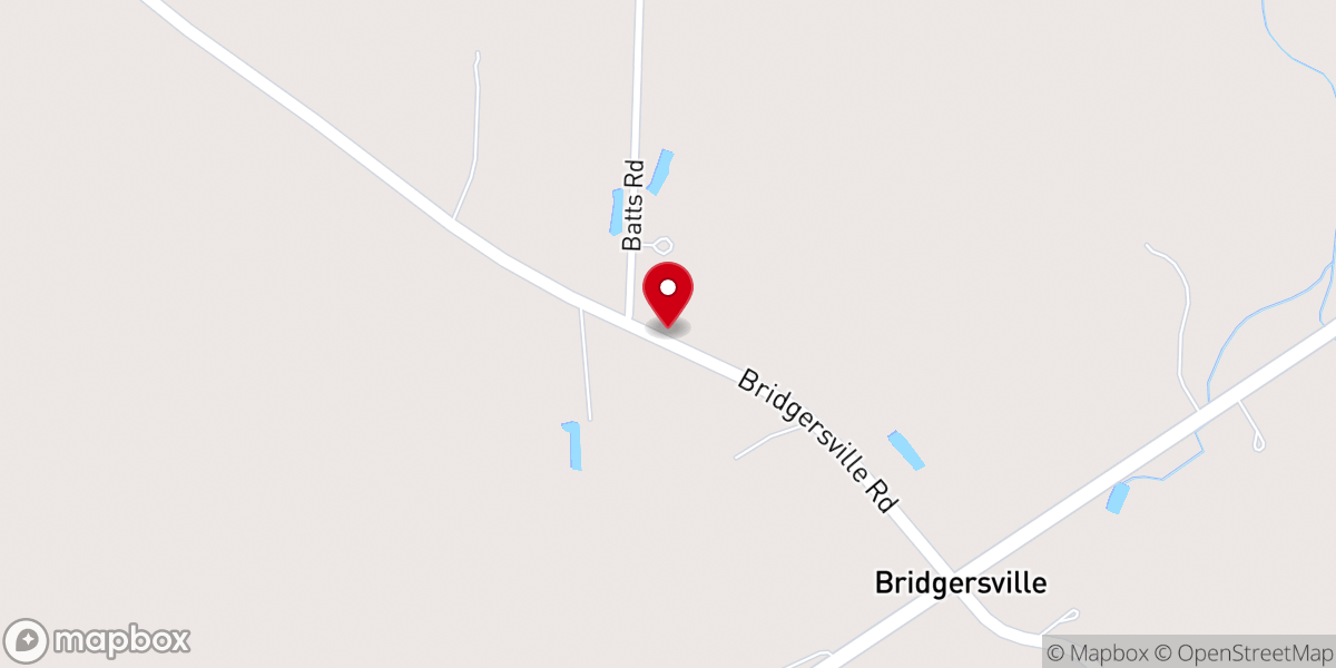 Map showing location of New Hope Church