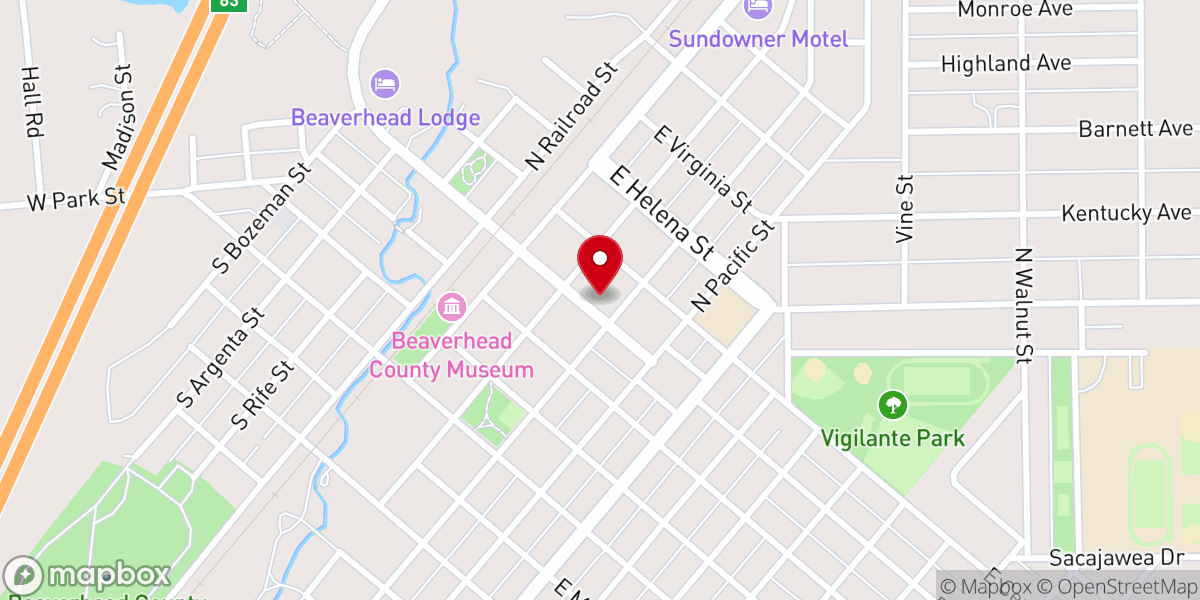 Map showing location of Grace UMC Dillon