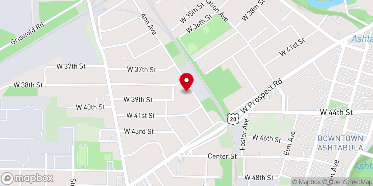 Map showing location of Iglesia Restauracion Y Vida Ohio