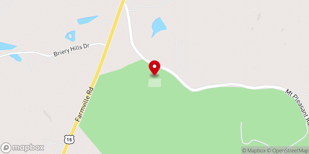 Map showing location of Mount Pleasant Church