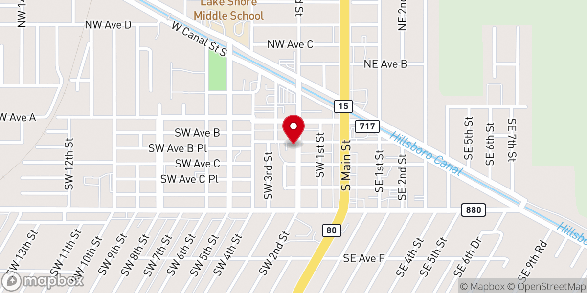 Map showing location of First Baptist Haitian Church