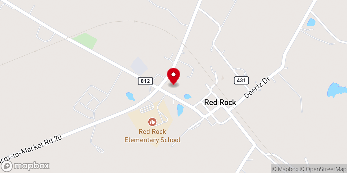 Map showing location of Iglesia Cristiana Puerta Del Cielo, Red Rock Tx “Tiempos Finales”