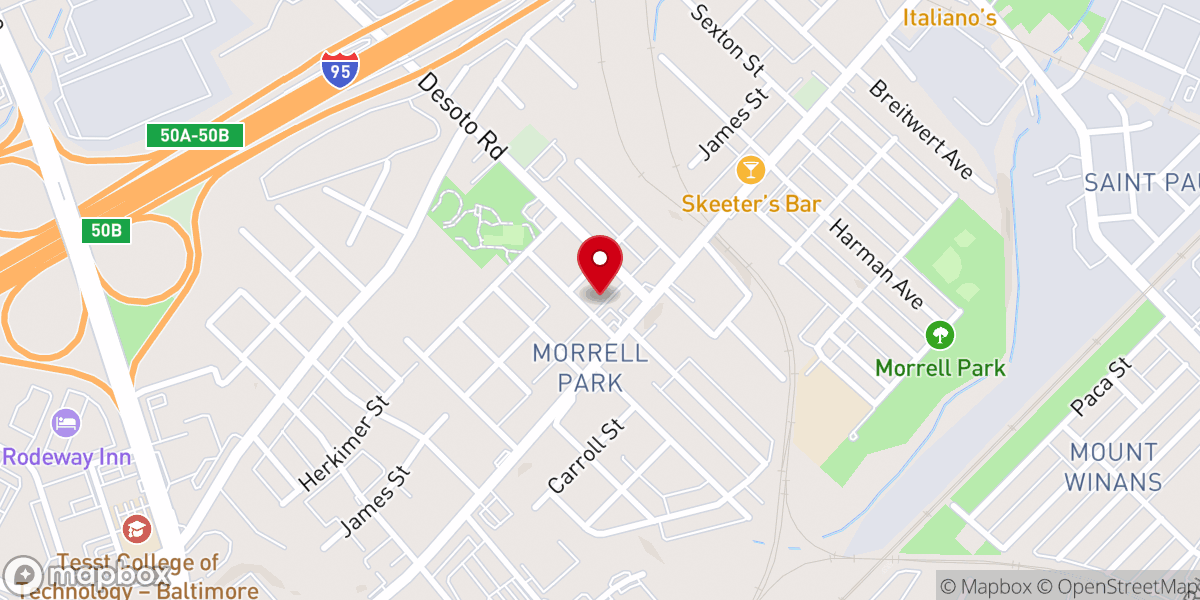 Map showing location of Faith and Saint Marks United Church of Christ