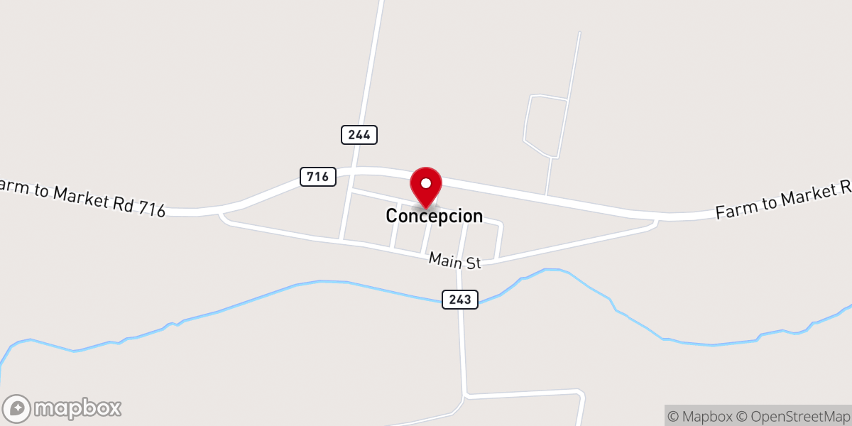 Map showing location of Immaculate Conception Mission
