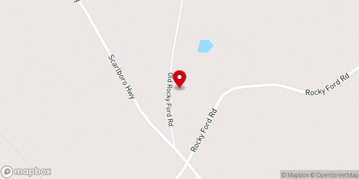 Map showing location of St. John church of Christ 2151 old Rocky Ford road