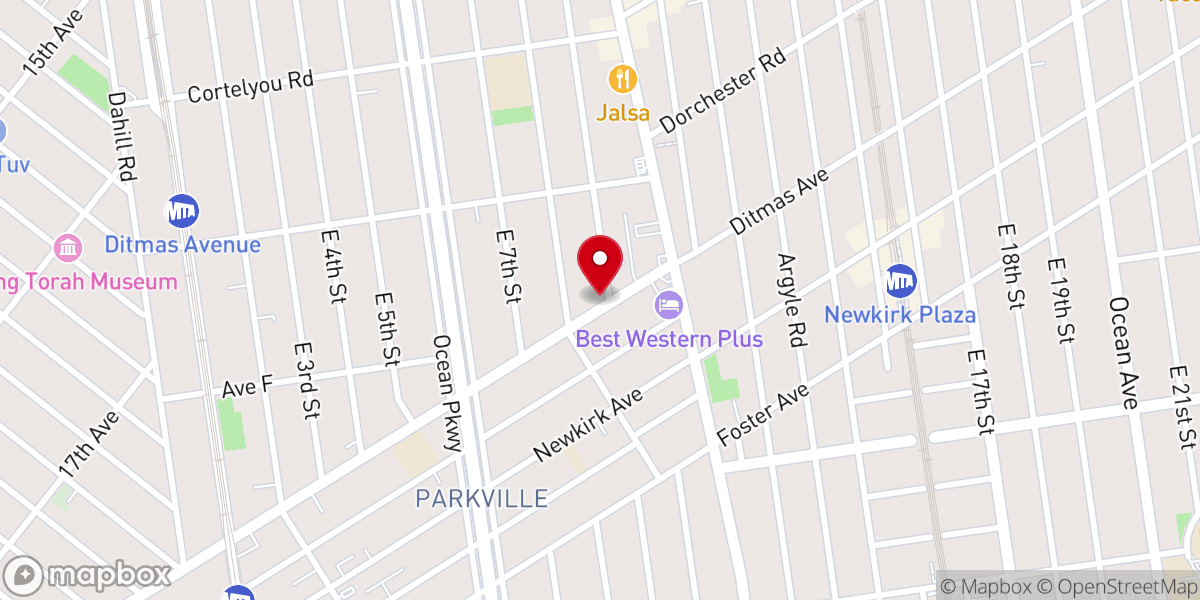 Map showing location of Congregation Kahal Lev Avrhom